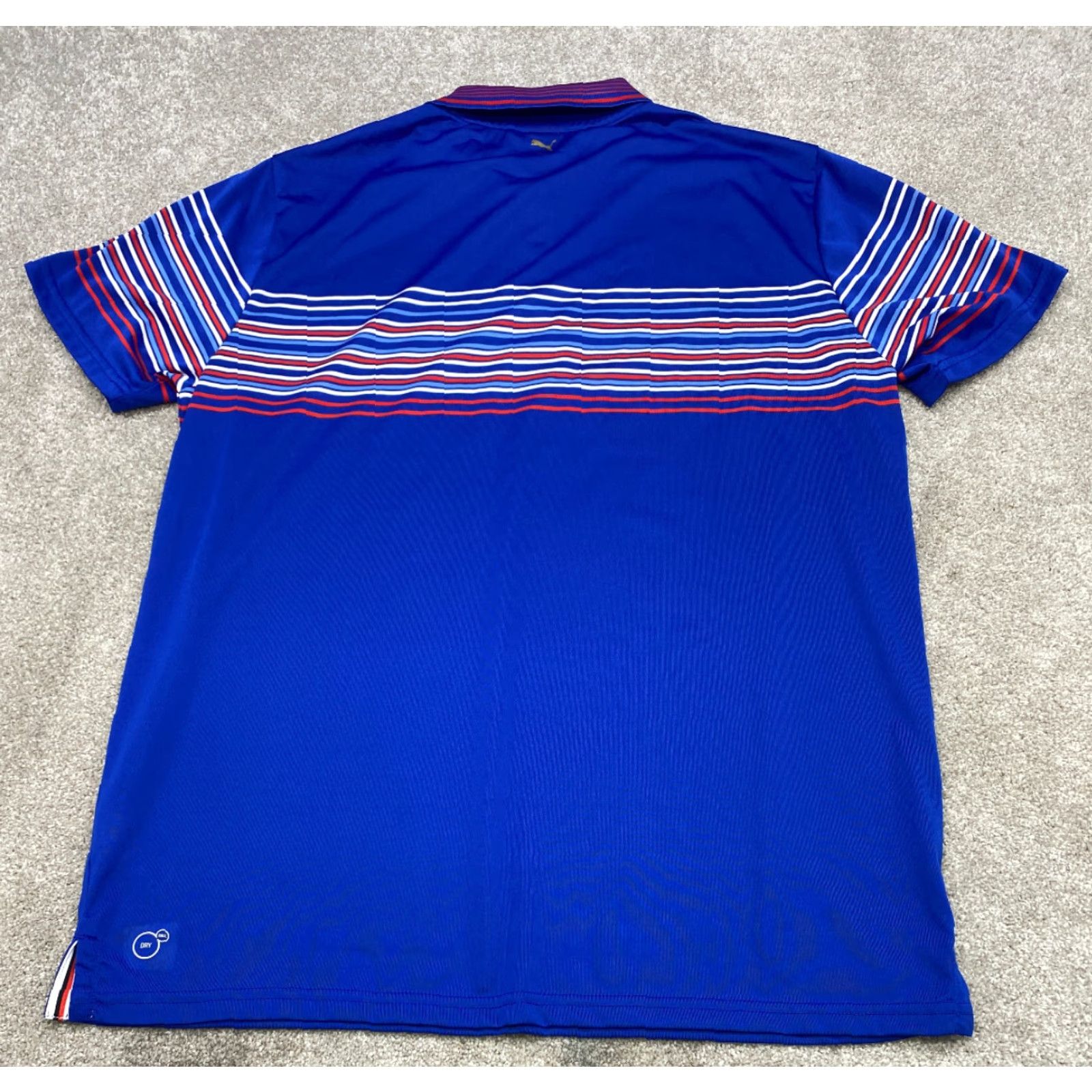 Puma Puma Polo Shirt Men XL Multicolor Striped Short Sleeve Sportlifestyle Golf 6438 Size US XL / EU 56 / 4 - 5 Thumbnail