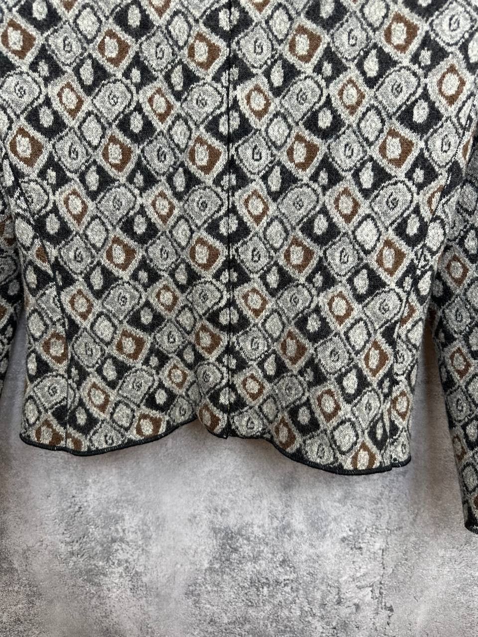 Alaia Alaia Archive Y2K Jacquard Wool Geometric Crop Jacket Italy Size S / US 4 / IT 40 - 8 Thumbnail