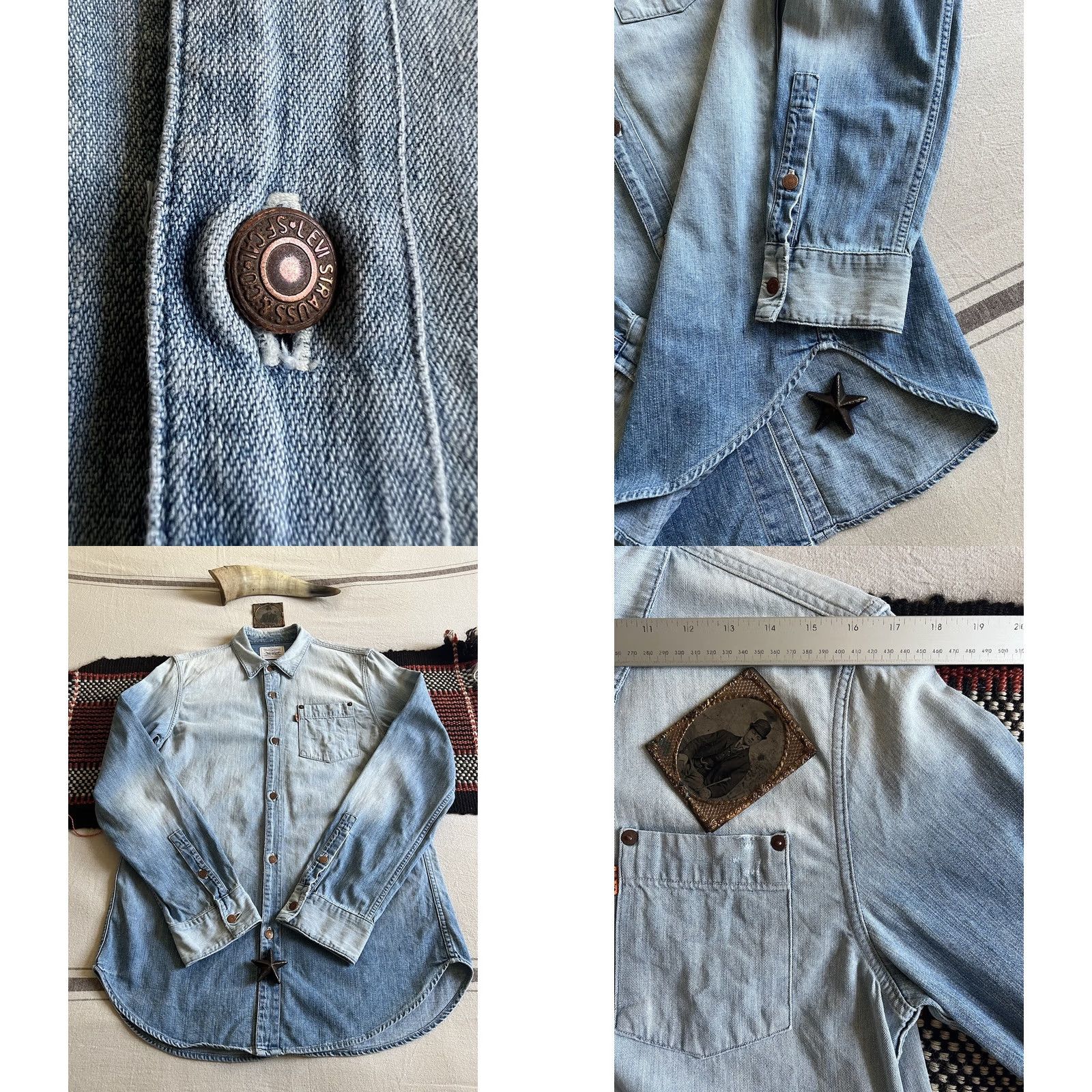 Levi's Levi's LVC Robert Geller Shirt M Orange Tab BIG E Retro Riveted Made USA 70s Size US M / EU 48-50 / 2 - 8 Thumbnail