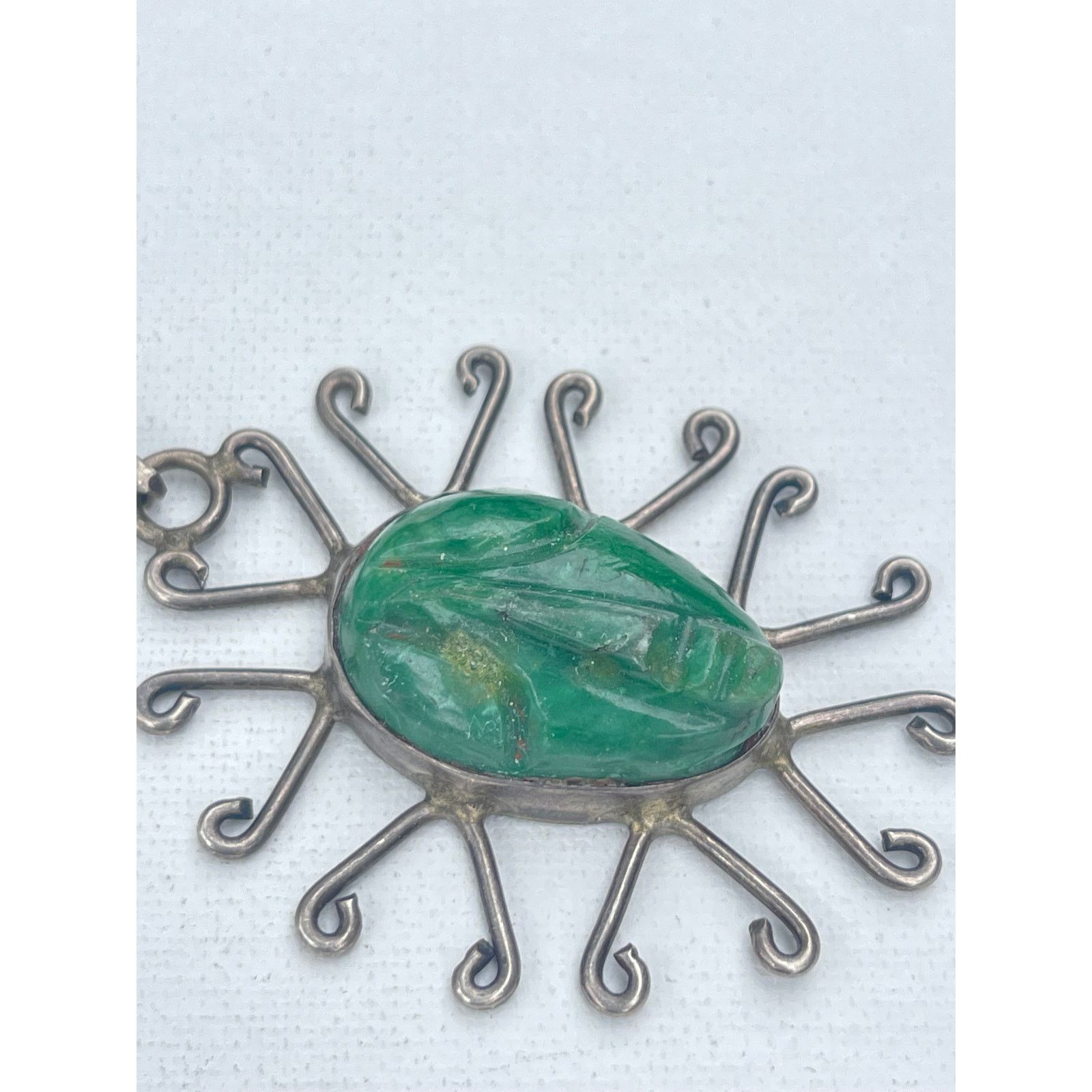 Vintage Vintage Signed Face Carved Sterling Silver Pendant Size ONE SIZE - 3 Thumbnail