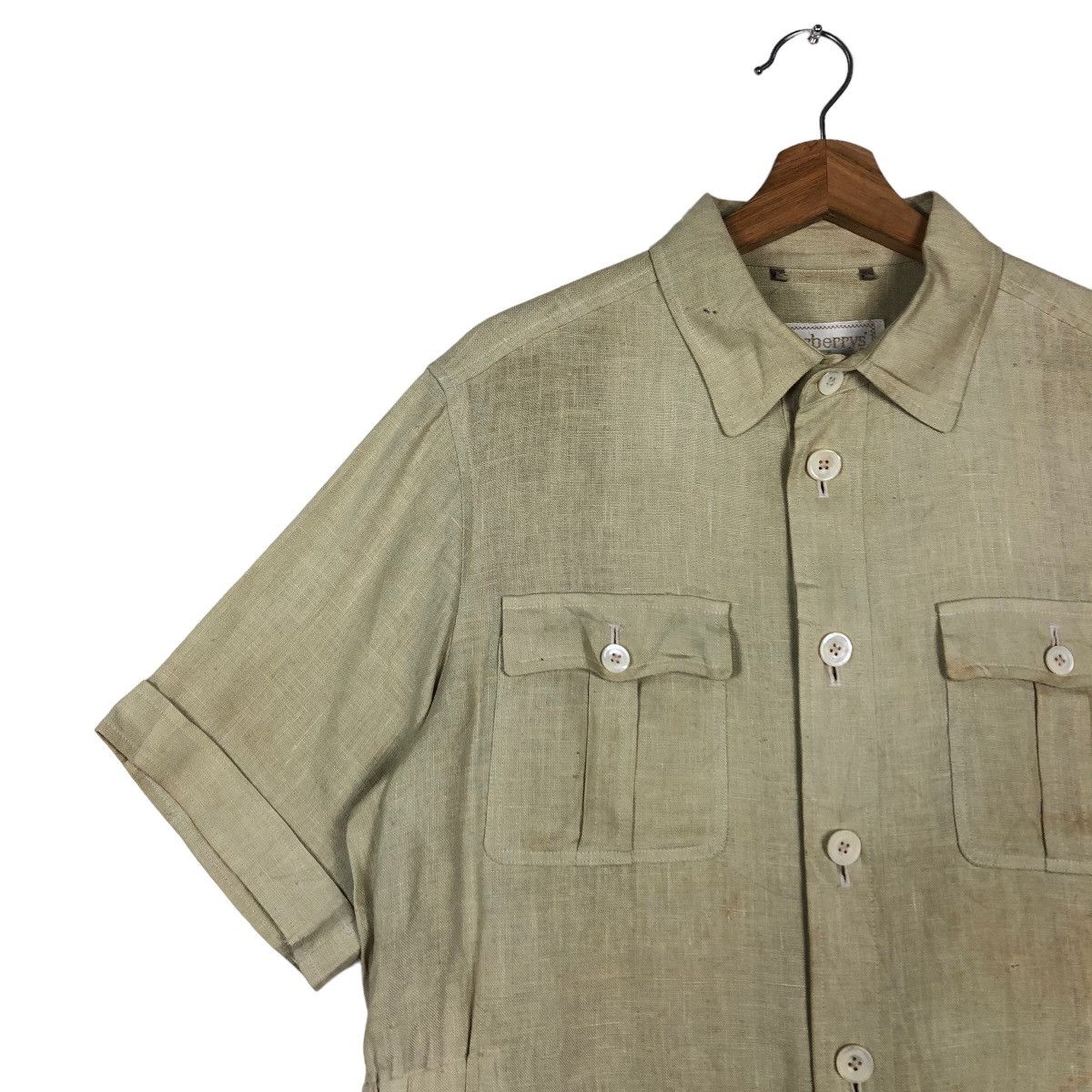 Burberry 🔥Vintage Burberrys Multi Pocket Cargo Short Sleeve Jacket Size US M / EU 48-50 / 2 - 6 Thumbnail