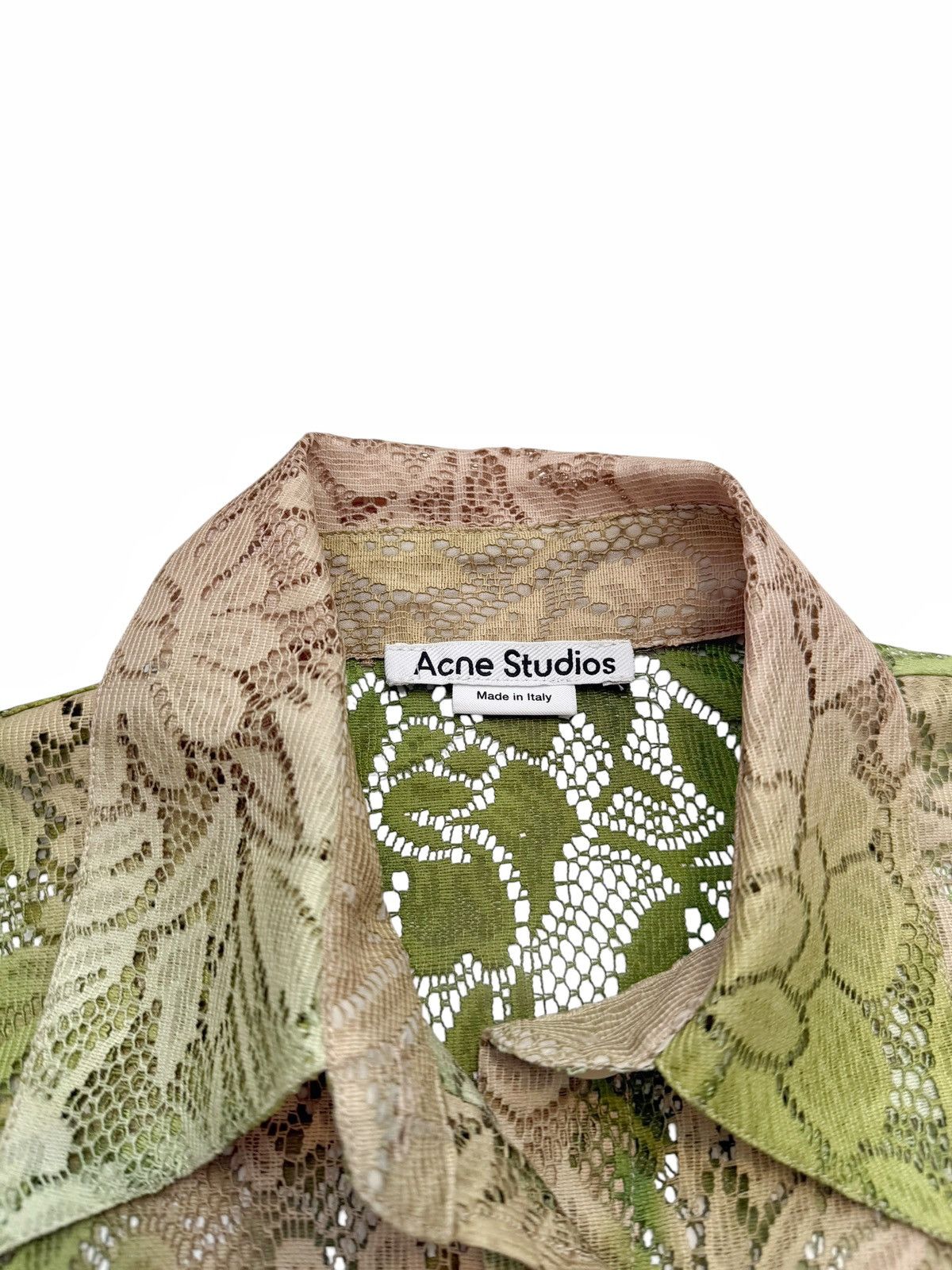 Acne Studios Mesh Foliage Button Shirt Size XS / US 0-2 / IT 36-38 - 4 Thumbnail