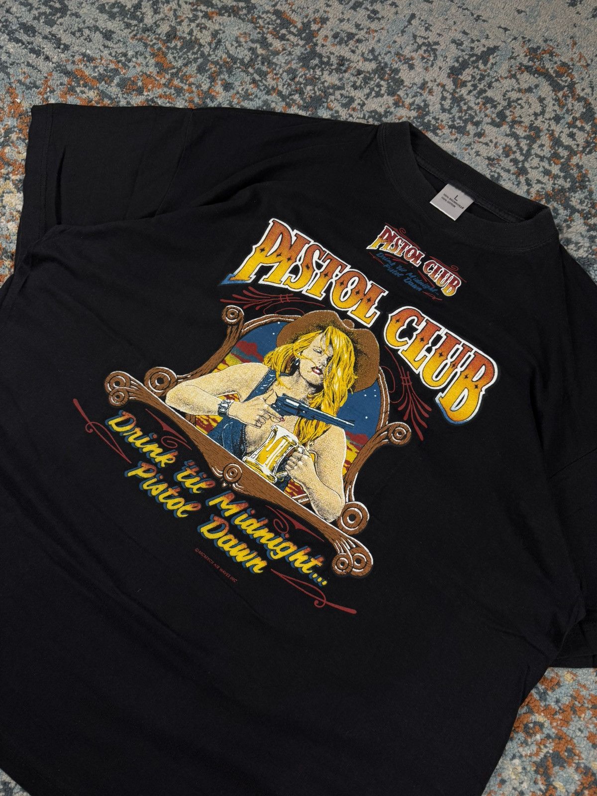 Vintage Vintage 90s pistol club drink till midnight pistol dawn tee Size US L / EU 52-54 / 3 - 3 Thumbnail