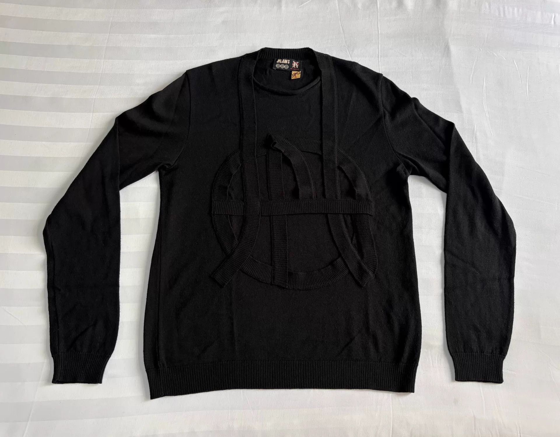 Jean Paul Gaultier Jean Paul Gaultier Vintage Knit Patchwork Logo Sweater Size M / US 6-8 / IT 42-44 - 2 Thumbnail