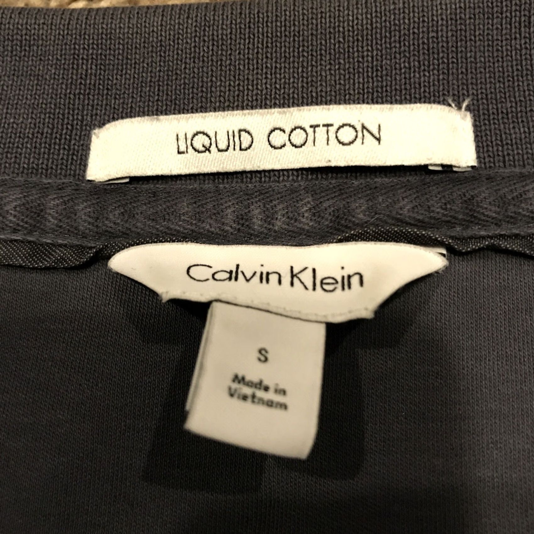 Calvin Klein Calvin Klein Polo Shirt Mens S Gray Liquid Cotton Short Sleeve Knit Collared Golf Regular Size US S / EU 44-46 / 1 - 2 Thumbnail