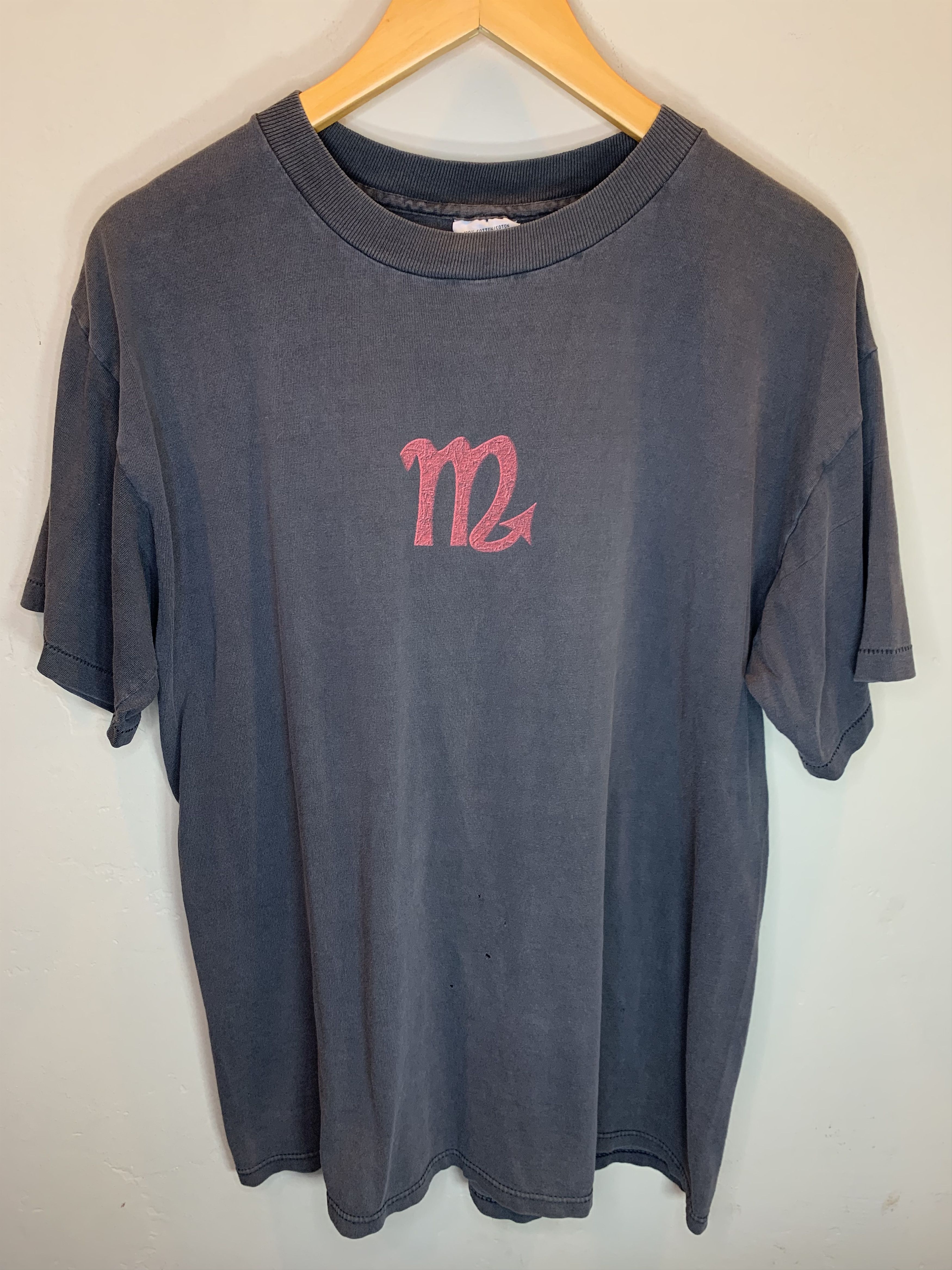 Vintage RARE Vintage 90s Scorpio Astrology Art Single Stitch T-Shirt Size US L / EU 52-54 / 3 - 2 Thumbnail