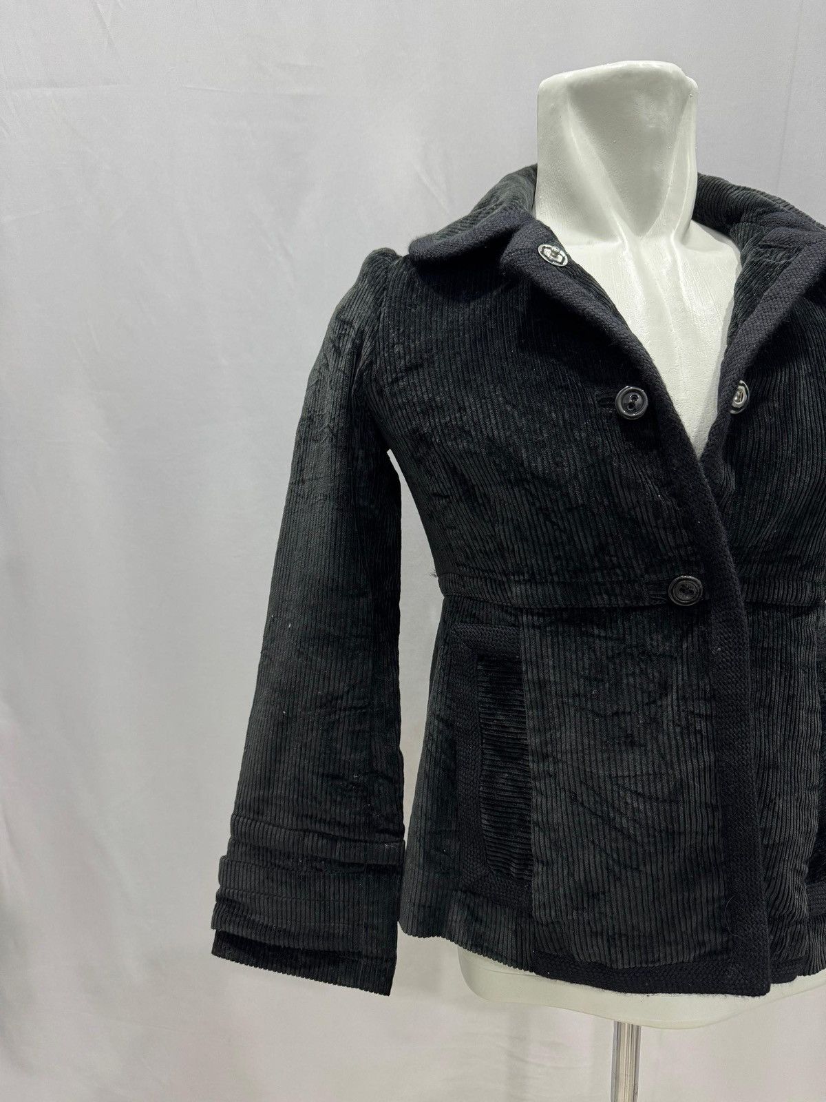 Marc Jacobs × Marc by Marc Jacobs Marc Jacobs Black Corduroy Coat Size S / US 4 / IT 40 - 4 Thumbnail