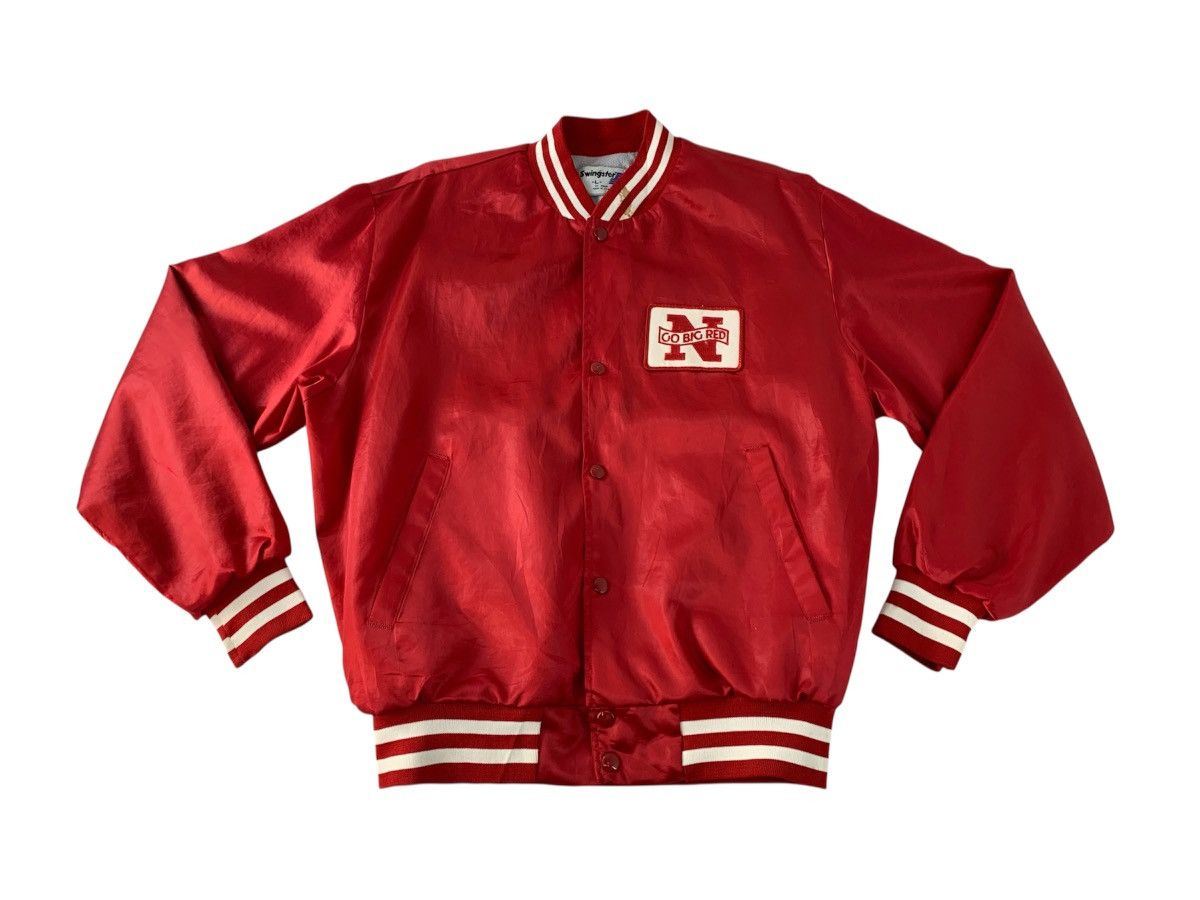 Swingster 90s Swingster Go Big Red Red Satin Bomber Varsity Jacket Size US L / EU 52-54 / 3 - 1 Thumbnail