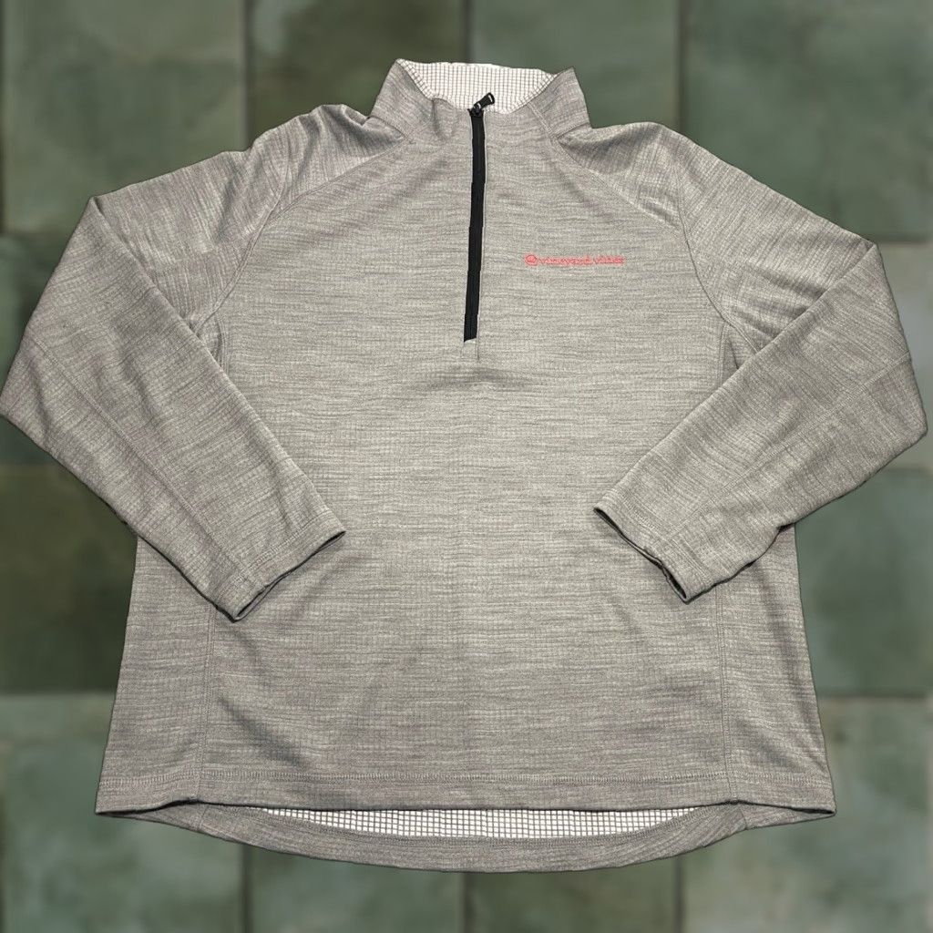 Vineyard Vines Vineyard Vines Performance Quarter Zip Pullover M Mens Gray Golf Activewear Shirt Size US M / EU 48-50 / 2 - 1 Thumbnail