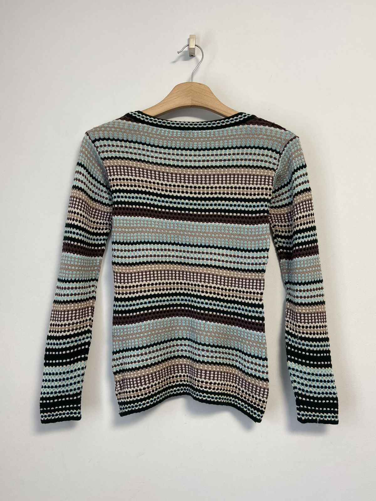 Missoni MISSONI Textured Thin Knit Pullover Sweater Top Size 40 Size M / US 6-8 / IT 42-44 - 12 Thumbnail