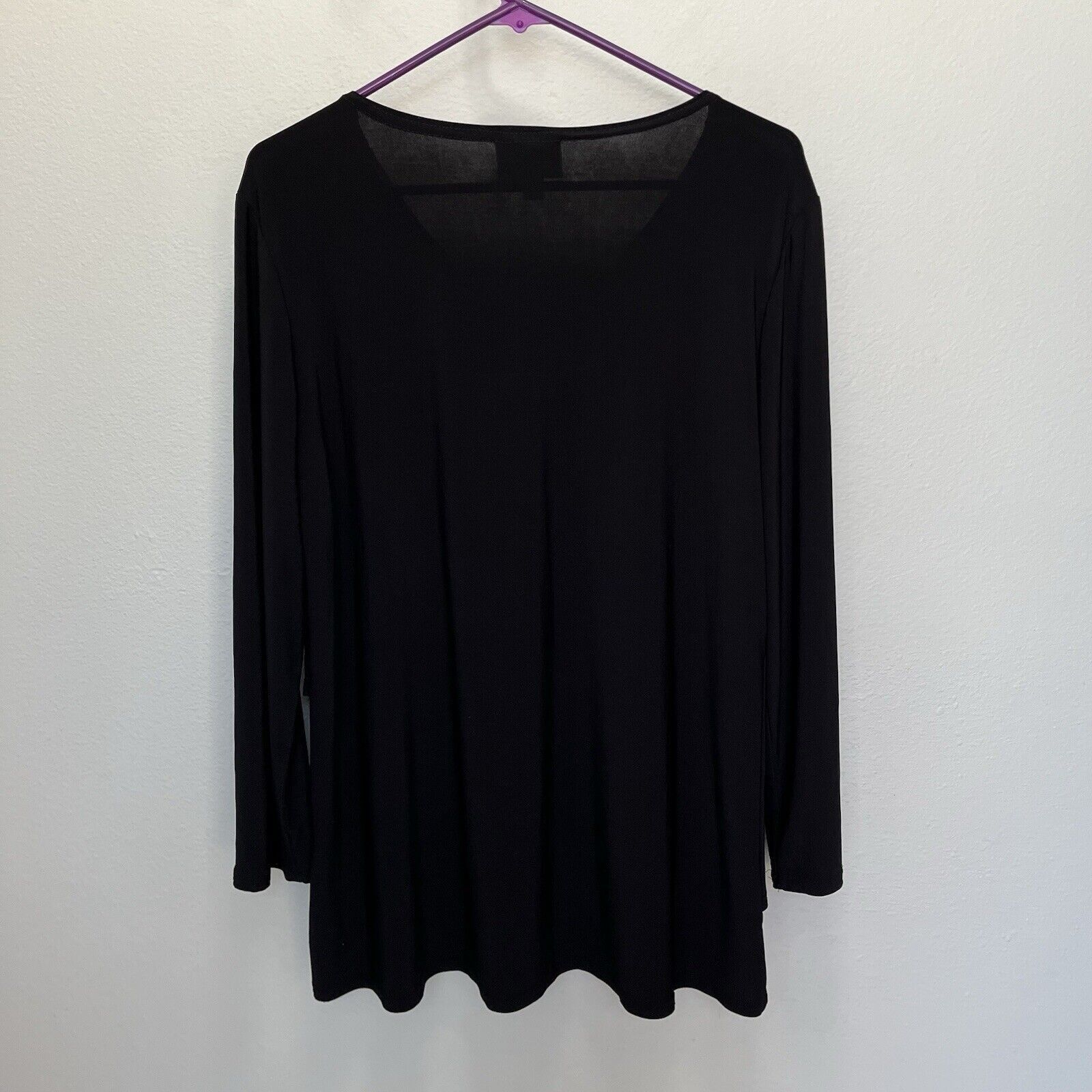 Vintage The Tog Shop | Black Tunic Top W Lace Underlay Large Long Sl Size L / US 10 / IT 46 - 5 Thumbnail
