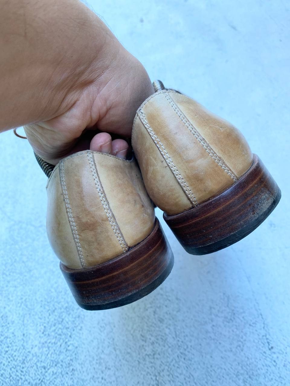 If Six Was Nine Italian Vintage Guidi style Leather Faded Shoes Size US 8 / EU 41 - 10 Thumbnail