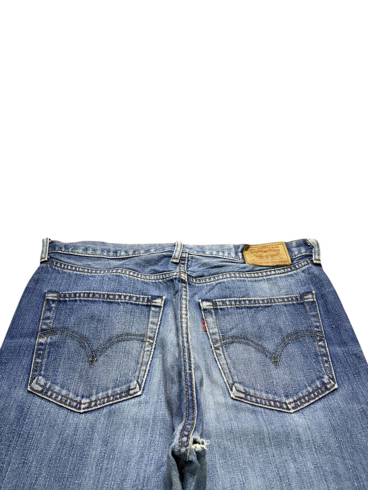 Levi's Vintage 90s Levis 503 Blue Wash Distressed Loose Jeans Size US 34 / EU 50 - 8 Thumbnail