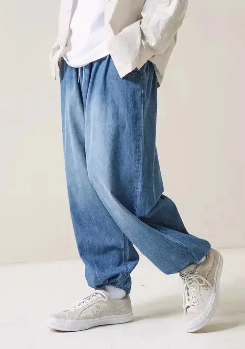 Japanese Brand 21SS Indigo Union Japan Blue Denim Washed Carrot Pants Size US 30 / EU 46 - 4 Thumbnail