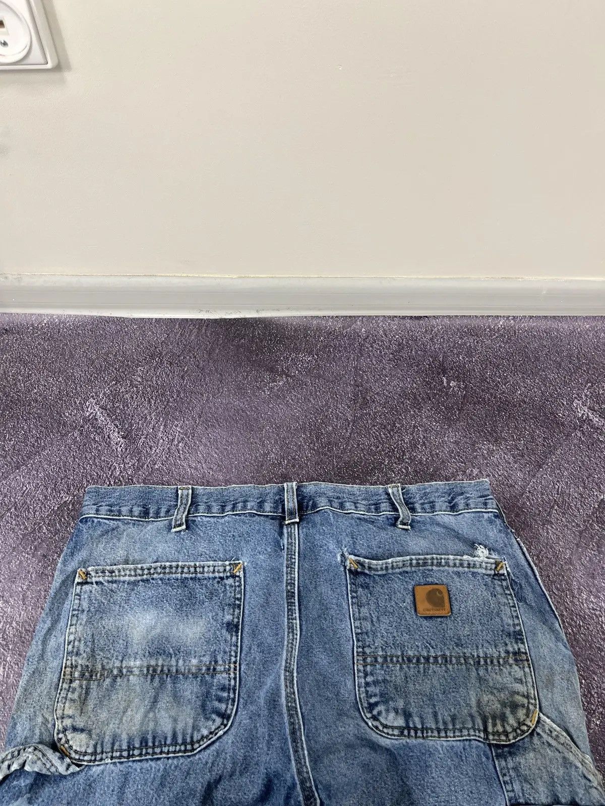 Carhartt Vintage 90s Carhartt USA Faded Blue Work Hype Baggy Jeans Size US 36 / EU 52 - 4 Thumbnail