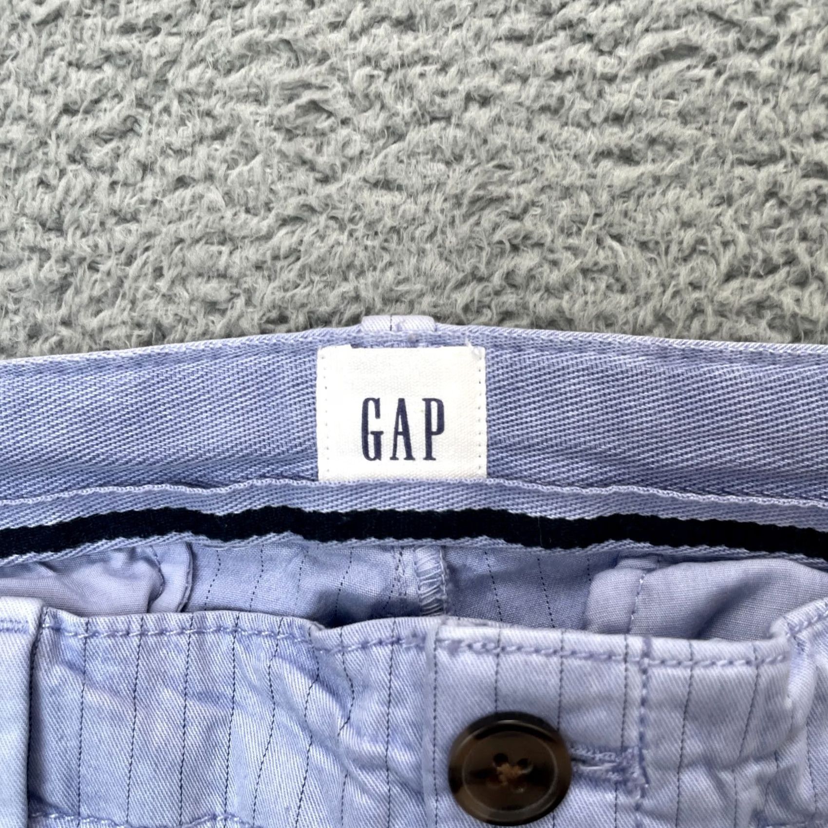Gap Gap Purple Girlfriend Chino Pants Womens 6 Straight Leg Pinstripes Frayed Hem Casual 6 Regular Pants Womens Gap Size 28" / US 6 / IT 42 - 3 Thumbnail