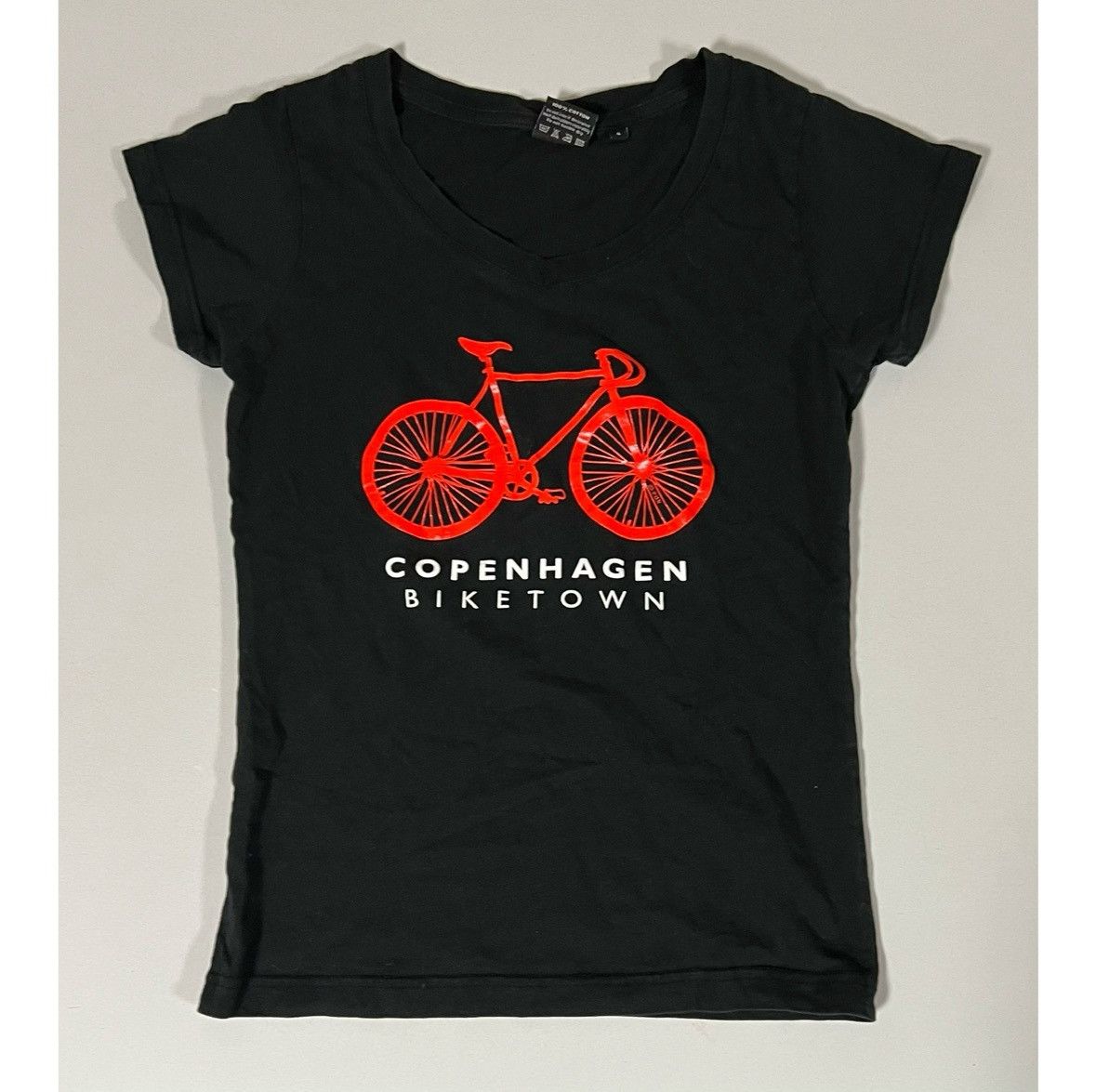 Fox Racing Black ‘Copenhagen, Bike Town’ Bicycle T-Shirt Tee Size S 🚴‍♀️✨ Size S / US 4 / IT 40 - 2 Thumbnail