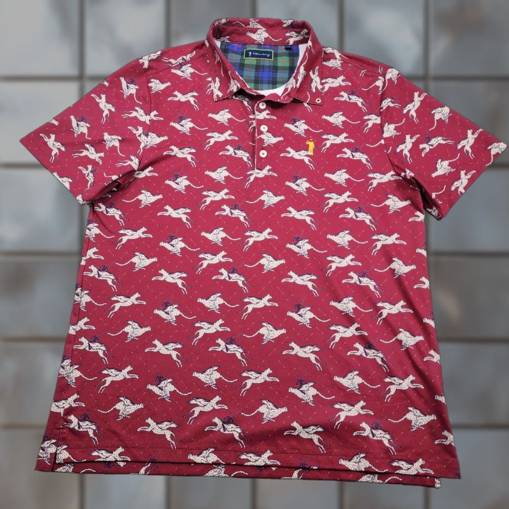 Vintage VINTAGE Bill William Murray Polo Shirt Mens Large Red Golf Performance Stretch Size US L / EU 52-54 / 3 - 1 Thumbnail