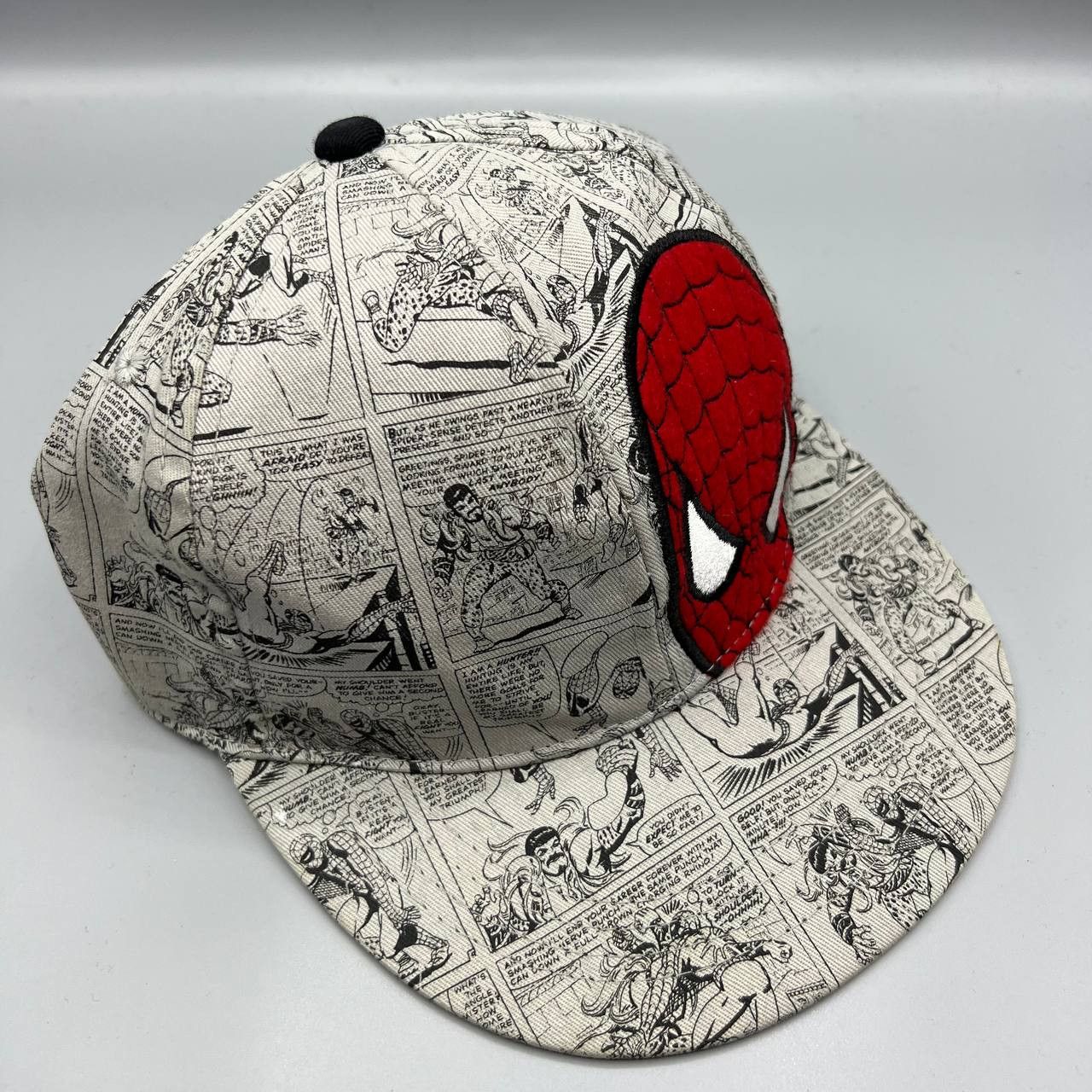 Marvel Comics Marvel Spiderman Hat Comic Strip Print Strap back Cap Men Size ONE SIZE - 5 Thumbnail