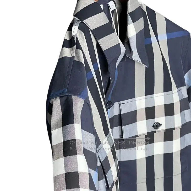Burberry Burberry Short Sleeve Blue Checkered Shirt. Size US XS / EU 42 / 0 - 6 Thumbnail