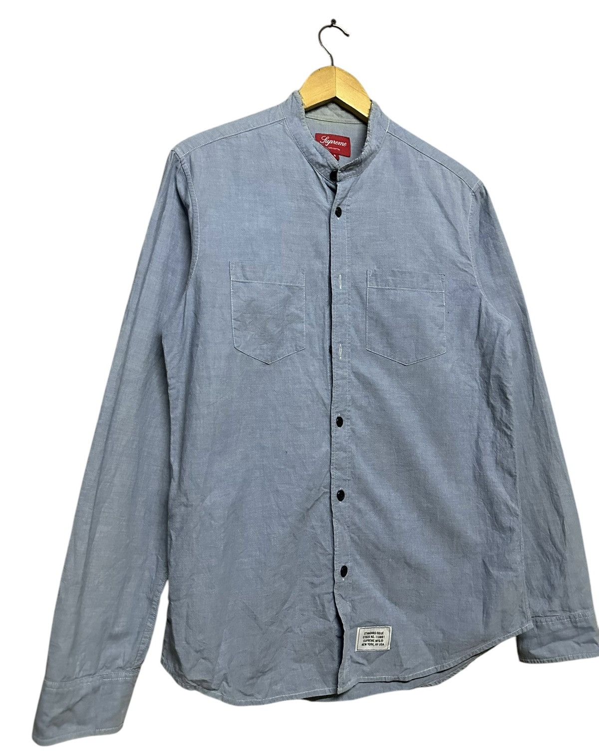 Supreme Supreme Mandarin Collar Casual Chambray Button Ups Shirt Size US S / EU 44-46 / 1 - 5 Thumbnail