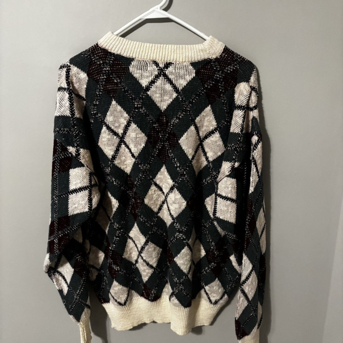 Sears Vintage 1980s Sears Roebuck Diamond Pattern m Sweater Size US L / EU 52-54 / 3 - 3 Thumbnail