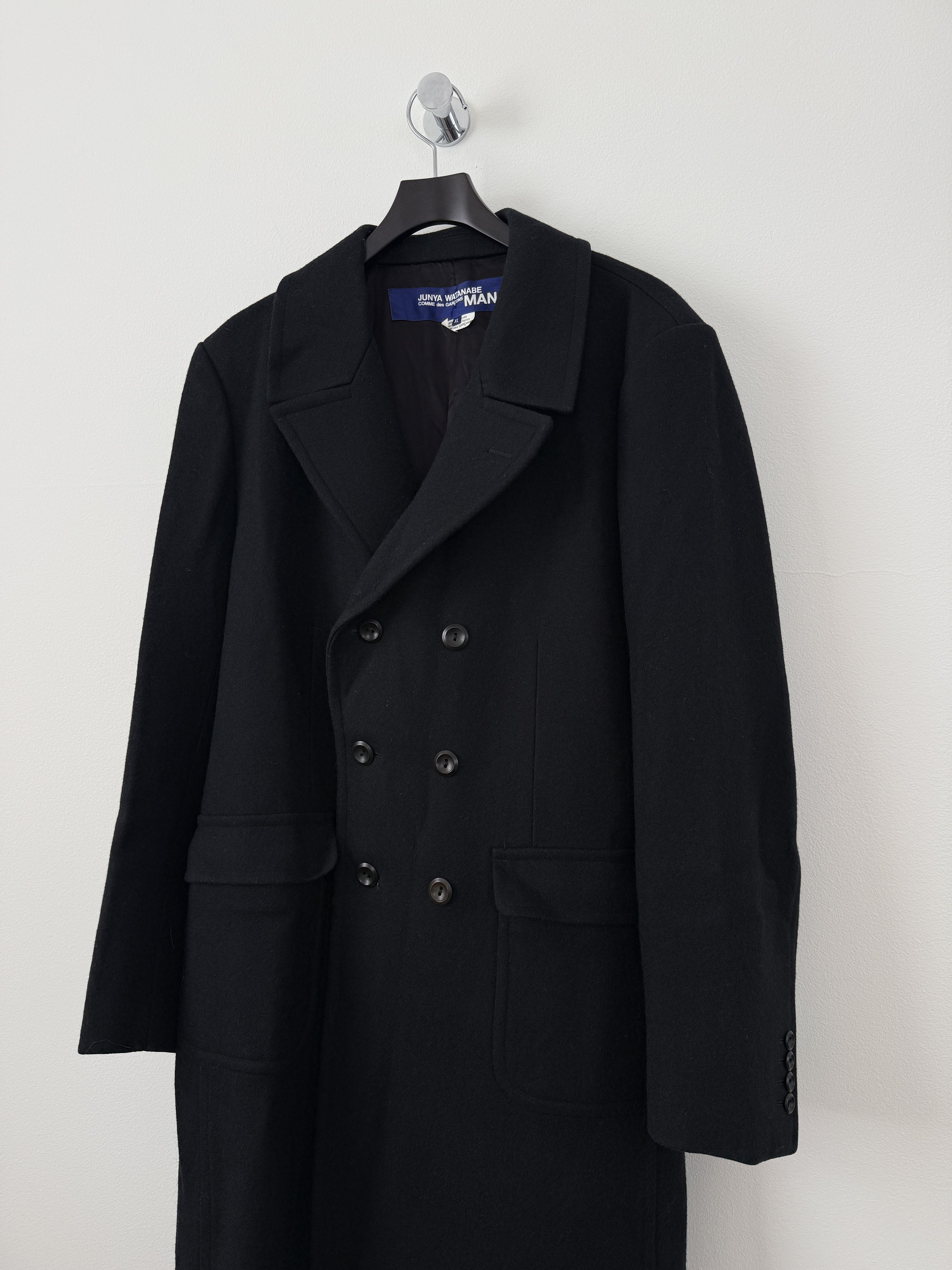 Junya Watanabe Comme Des Garcons MAN Wool Double Breasted Overcoat Size US XL / EU 56 / 4 - 5 Thumbnail