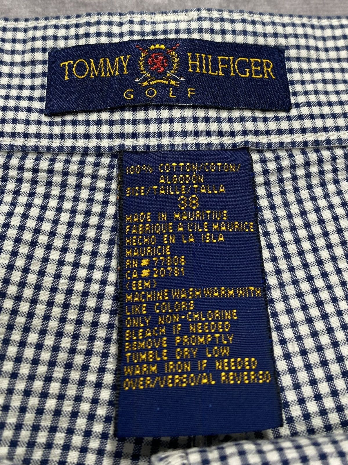 Tommy Hilfiger 90’s Vintage Tommy Hilfiger Golf Blue/White Gingham Shorts Size US 38 / EU 54 - 3 Thumbnail