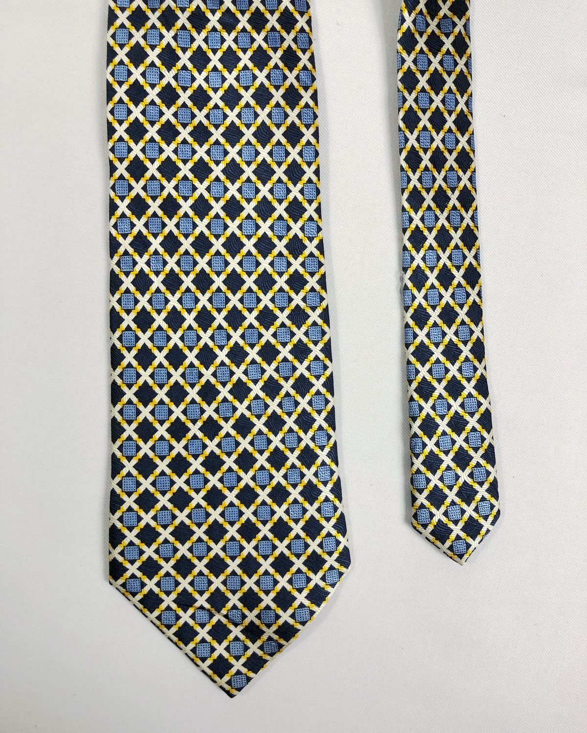 Givenchy Rare Givenchy Checkered Silk Tie Size ONE SIZE - 3 Thumbnail