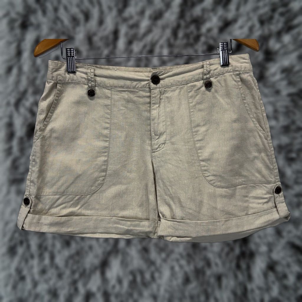 Patagonia Patagonia Island Hemp Shorts Womens 10 Organic Cotton Pumice Cuffed 5” Inseam Size 32" / US 10 / IT 46 - 1 Thumbnail