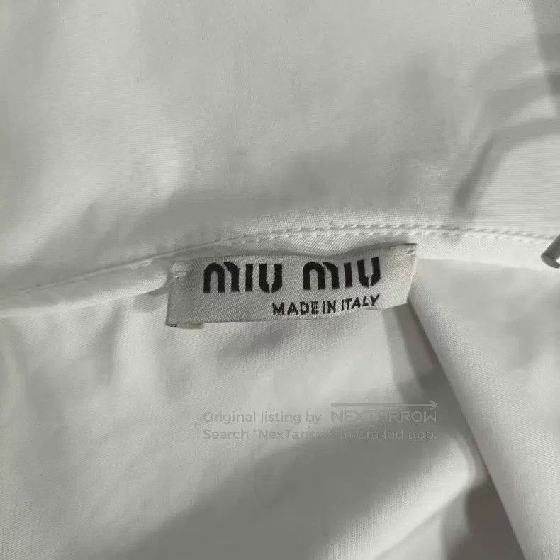 Miu Miu Miu Miu 38 Petal collar back letter logo shirt Size M / US 6-8 / IT 42-44 - 5 Thumbnail