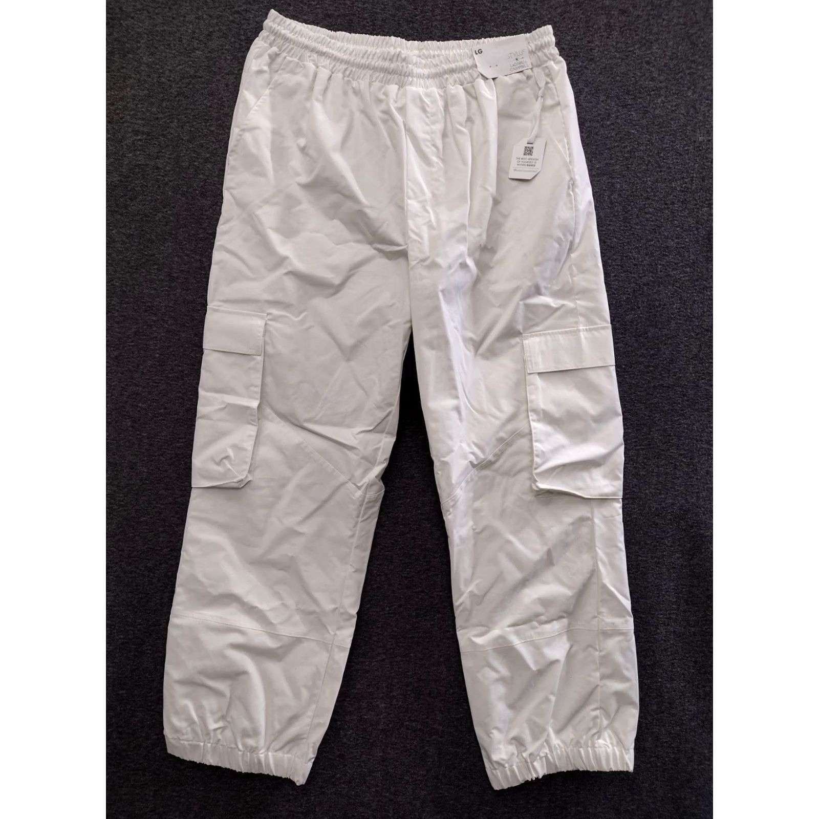 Vintage Stylus Ladarius Campbell Cargo Pants Men Adjustable Stretch Ivory Size L Size US 33 - 2 Thumbnail