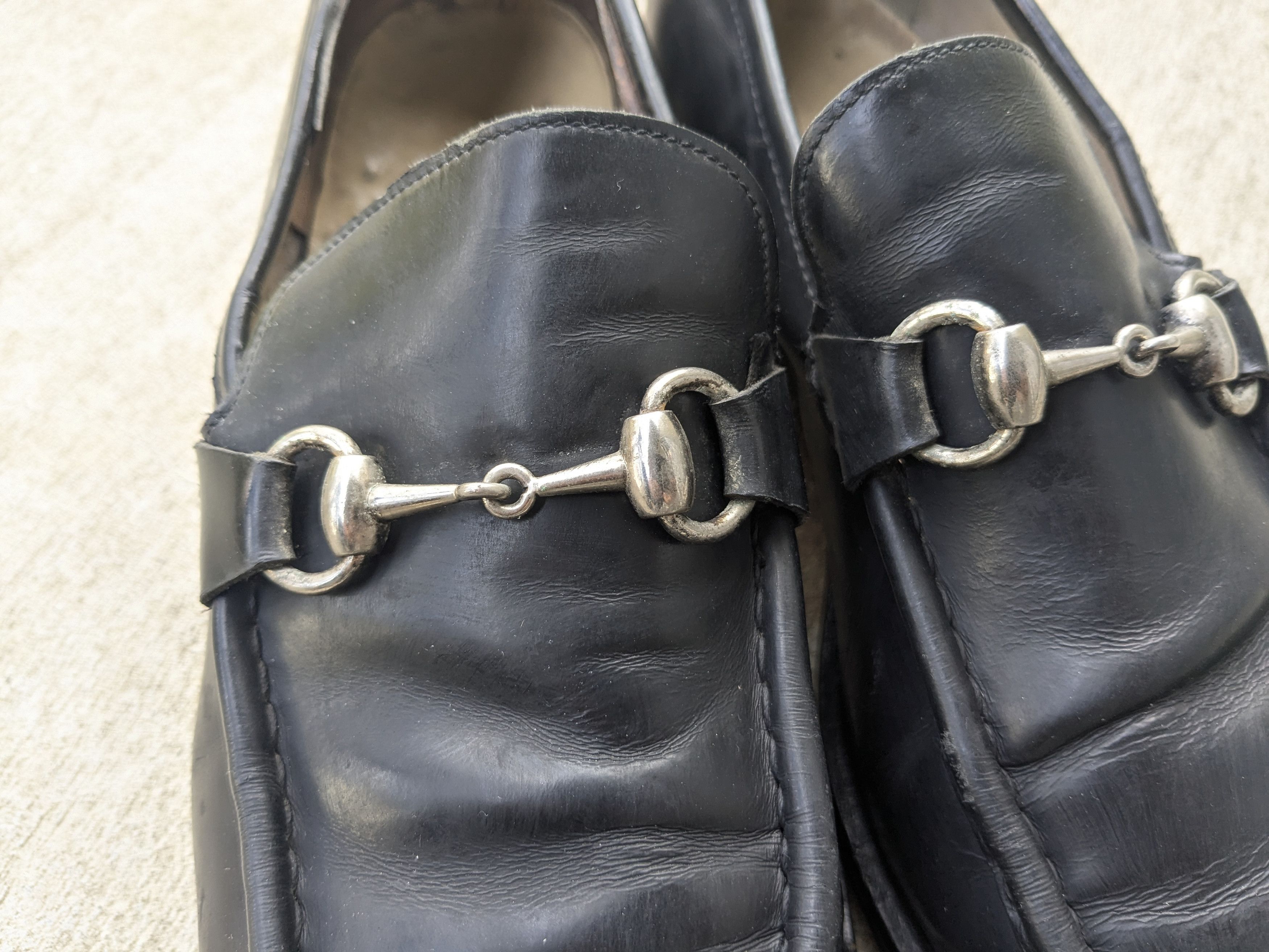 Gucci × Vintage Gucci Horsebit Loafers Black 9 D Leather Italy Slip On Size US 9 / EU 42 - 3 Thumbnail