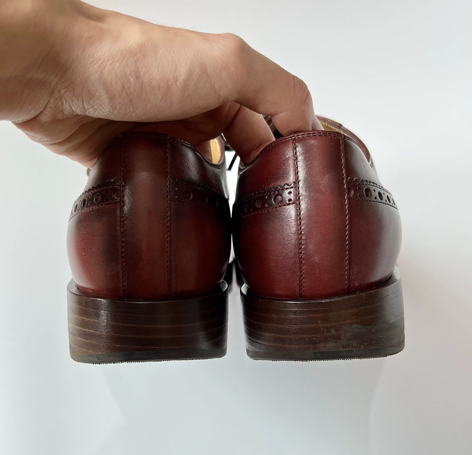 Gucci Gucci Brown Burnished Wingtip Oxford Shoes 8.5 Size US 8.5 / EU 41-42 - 7 Thumbnail