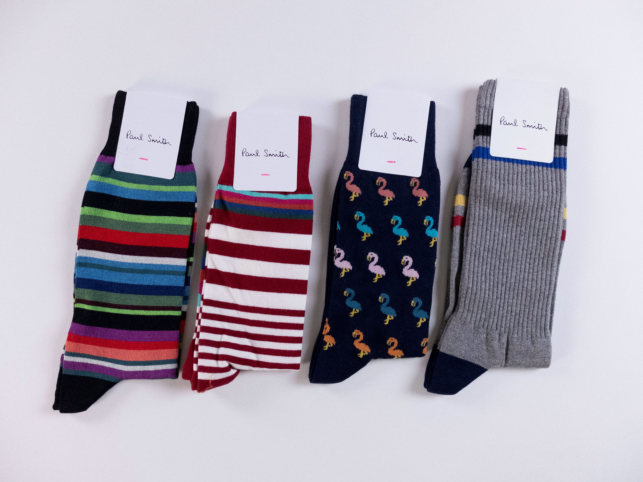 Paul Smith 4 pairs of Paul Smith colorful mid calf cotton blend socks q Size ONE SIZE - 1 Thumbnail