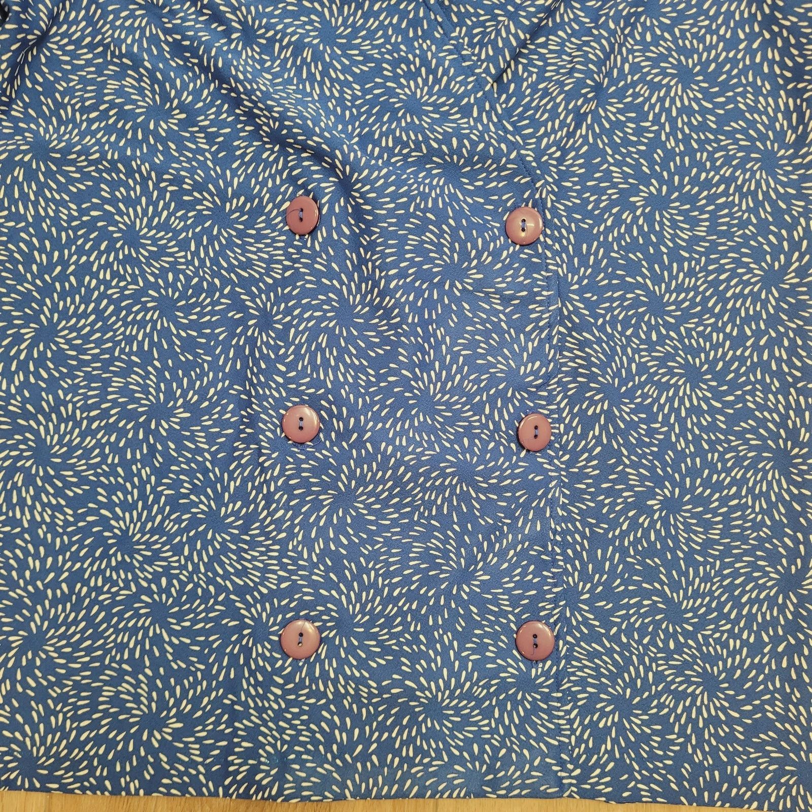 Vintage VTG 80s Shoulder Pads Blouse M Leni Womens Medium 14 USA Size M / US 6-8 / IT 42-44 - 2 Thumbnail