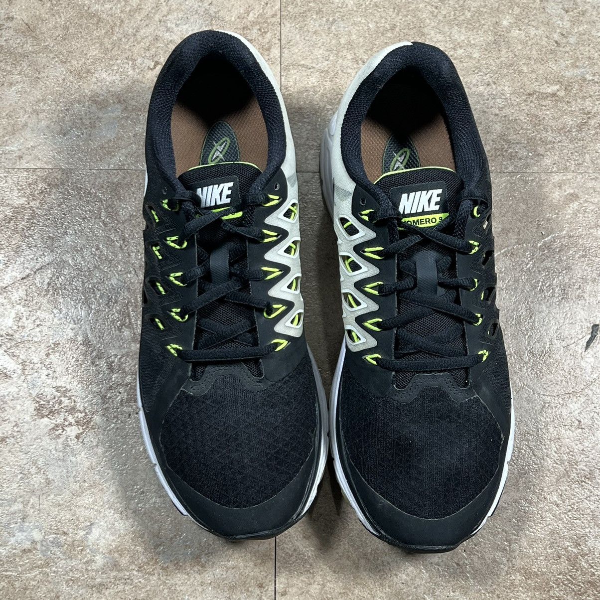 Nike Nike Zoom Vomero 9 Shoes Black Green Neon Running Sneakers Size US 10.5 / EU 43-44 - 2 Thumbnail