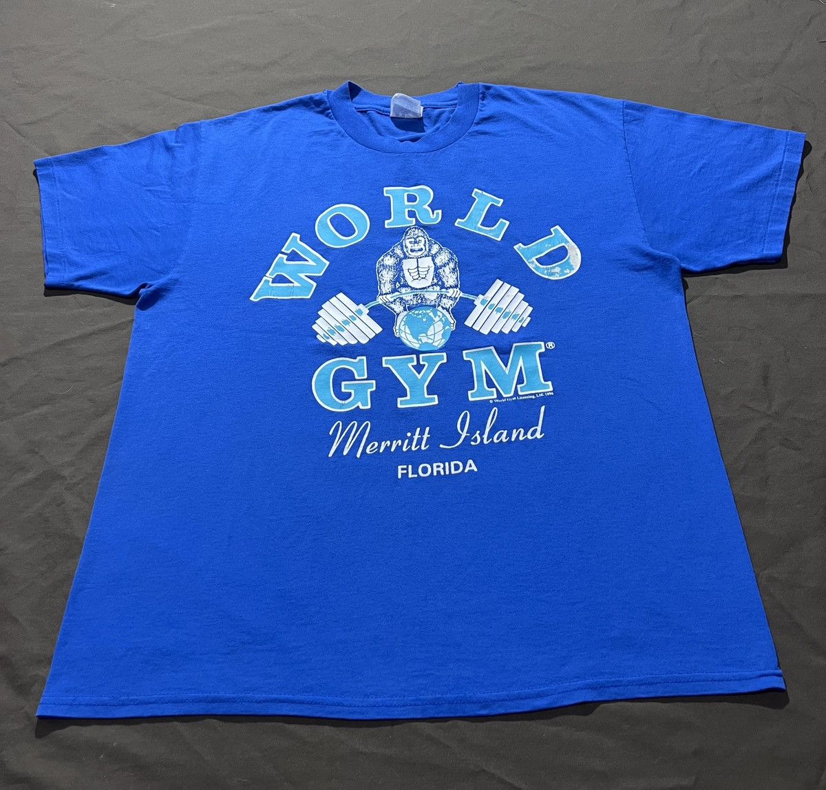 Vintage Vintage 90s 1996 WORLD GYM Promo Tee L BODYBUILDING Size US L / EU 52-54 / 3 - 2 Thumbnail