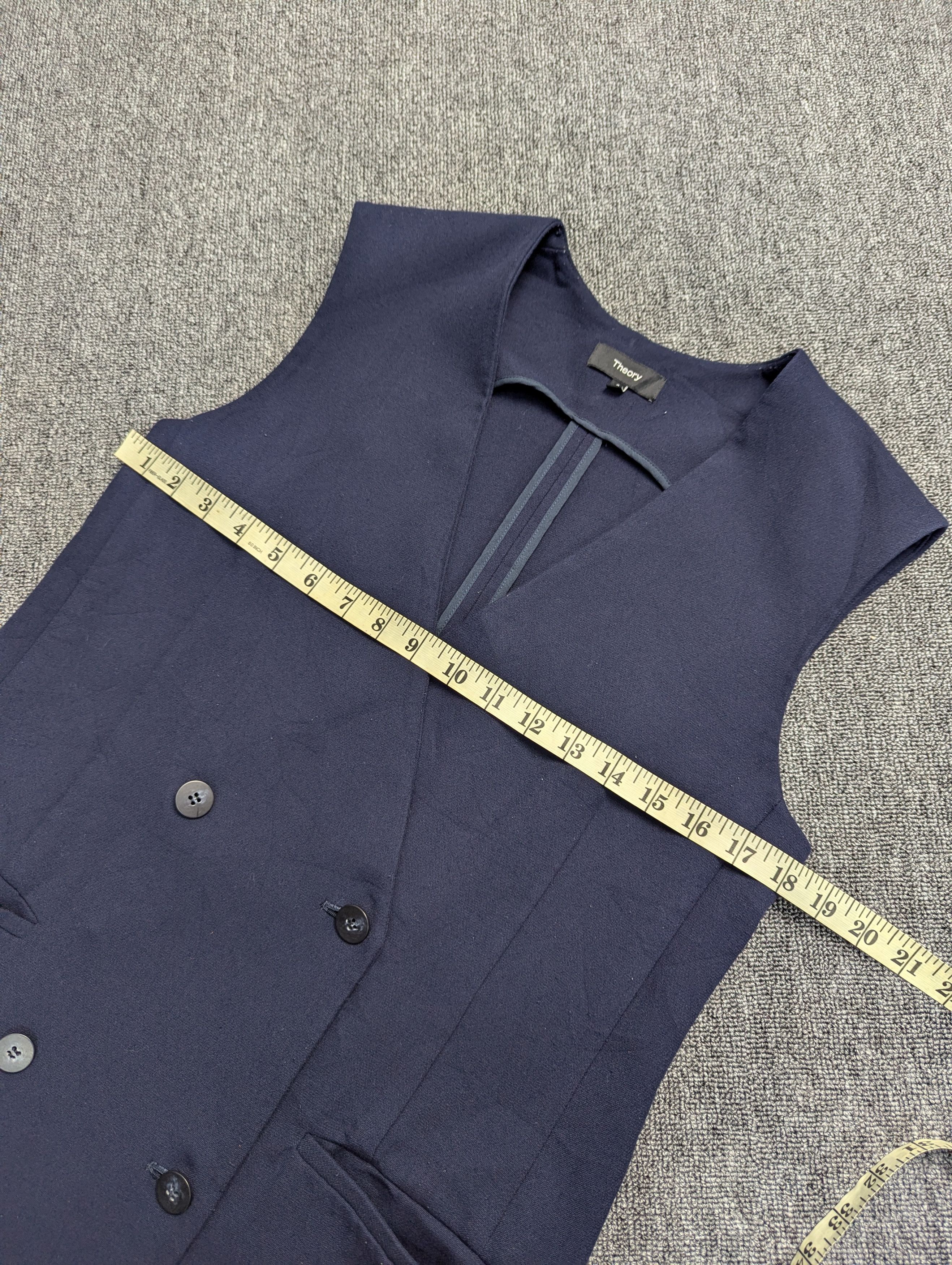 Theory Theory Seam Vest Double Breasted Sleeveless Coat Jacket Size XS / US 0-2 / IT 36-38 - 9 Thumbnail