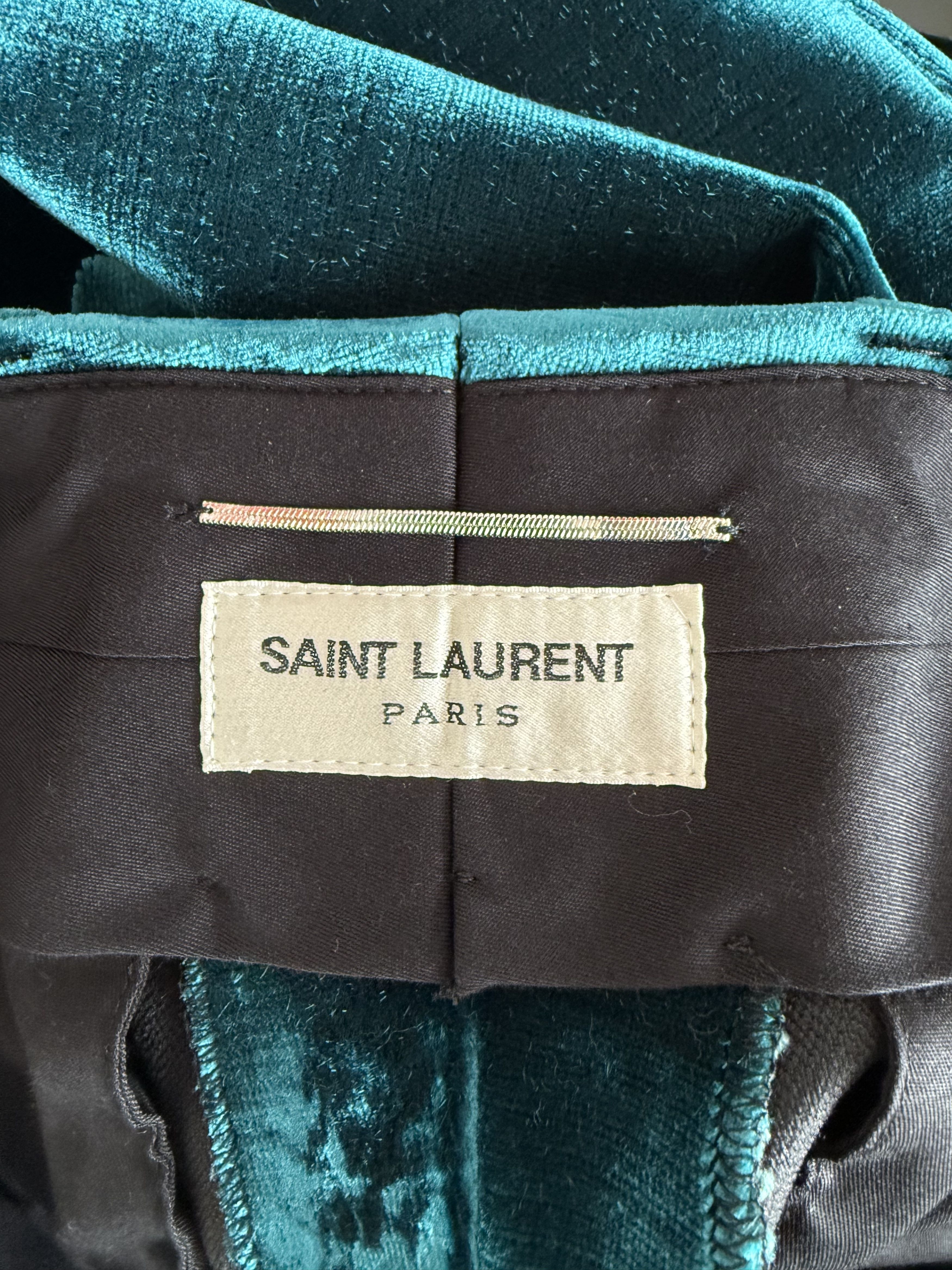 Saint Laurent Paris FW19 Saint Laurent Low-Waist Pleated Pants in Velvet Size US 30 / EU 46 - 13 Thumbnail