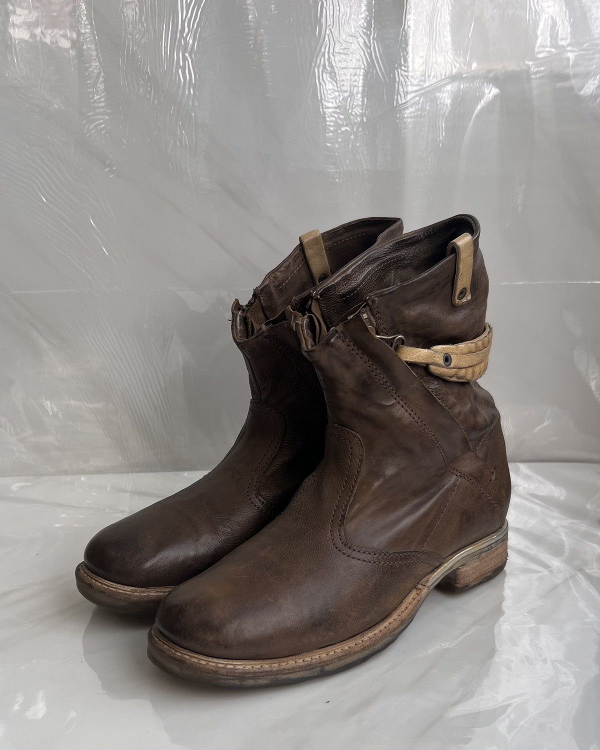A.S.98 As 98 Airstep Zipper Boho Biker brown distressed boot Size US 8 / IT 38 - 3 Thumbnail