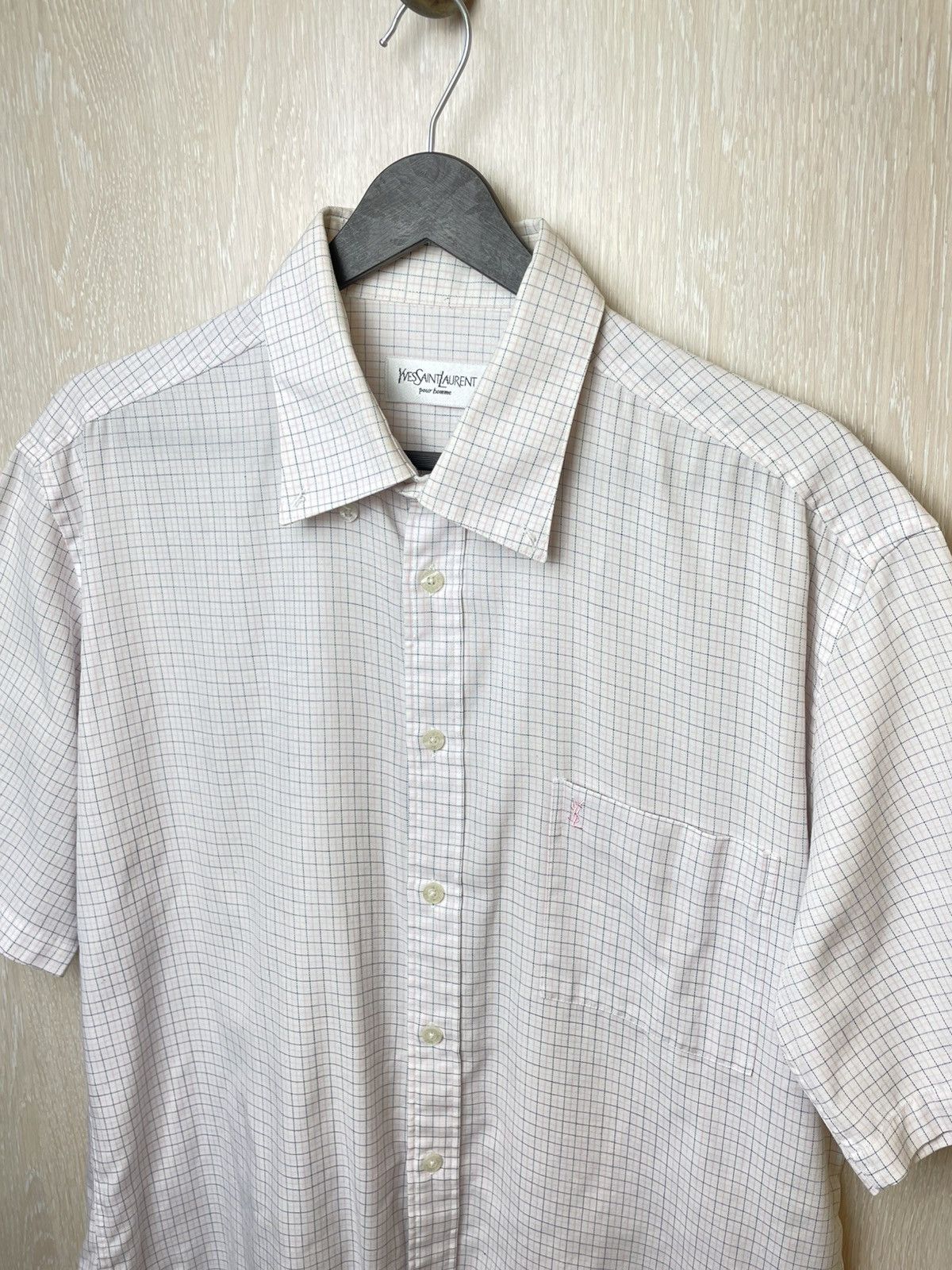 Yves Saint Laurent Vintage YSL Yves Saint Laurent Shirt Button Up Size US L / EU 52-54 / 3 - 2 Thumbnail