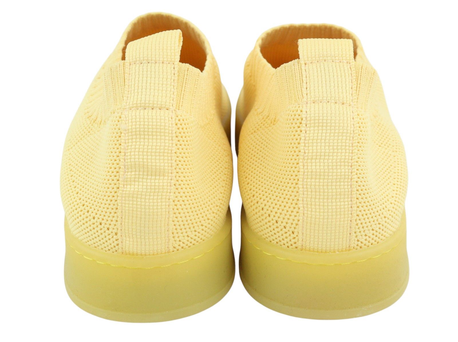 MAX&Co. EU37 Yellow Textured Slip On Square Sole Sneakers 88726 Size US 6 / IT 36 - 7 Thumbnail