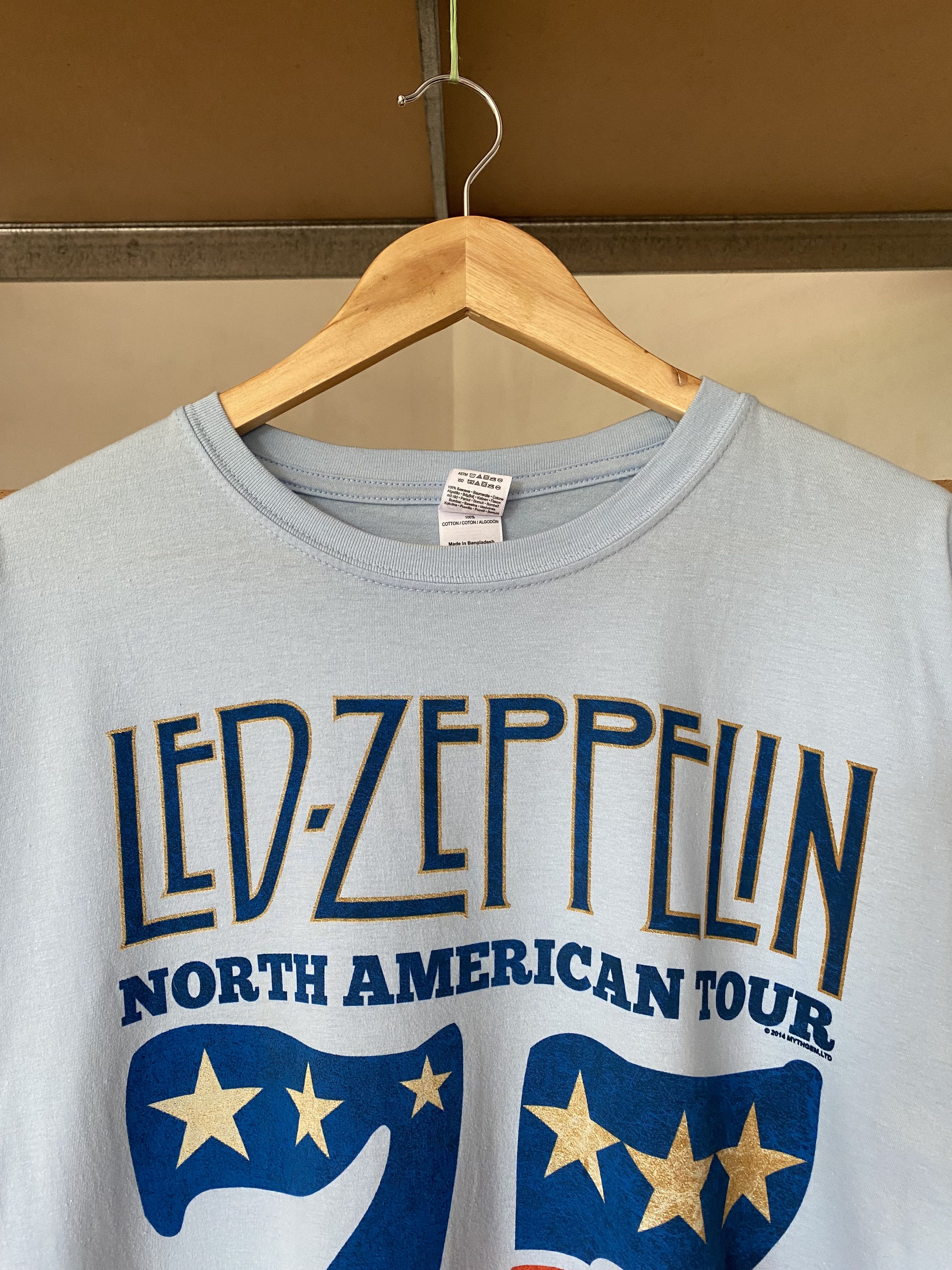 Band Tees Vintage 2014 Led Zeppelin North American Tour 75 T-shirt Size US XXL / EU 58 / 5 - 3 Thumbnail