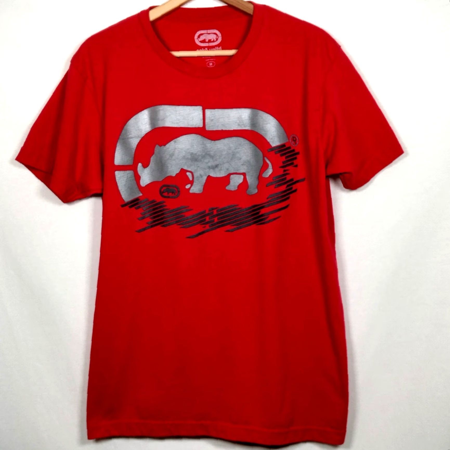 Ecko Unltd. Ecko Unltd T-Shirt Men Medium Short Sleeve Cotton Red Rhino Graphic Streetwear Hip Hop Y2K Size US M / EU 48-50 / 2 - 2 Thumbnail