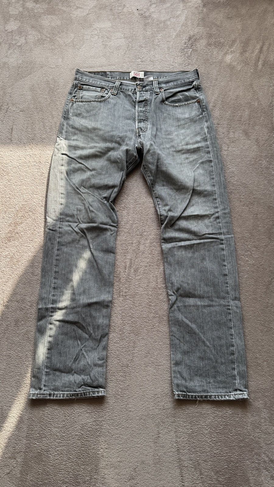 Levi's Vintage Clothing Helmut Lang Style Levii’s Jeans 501 Y2K faded washed denim Size US 33 - 3 Thumbnail