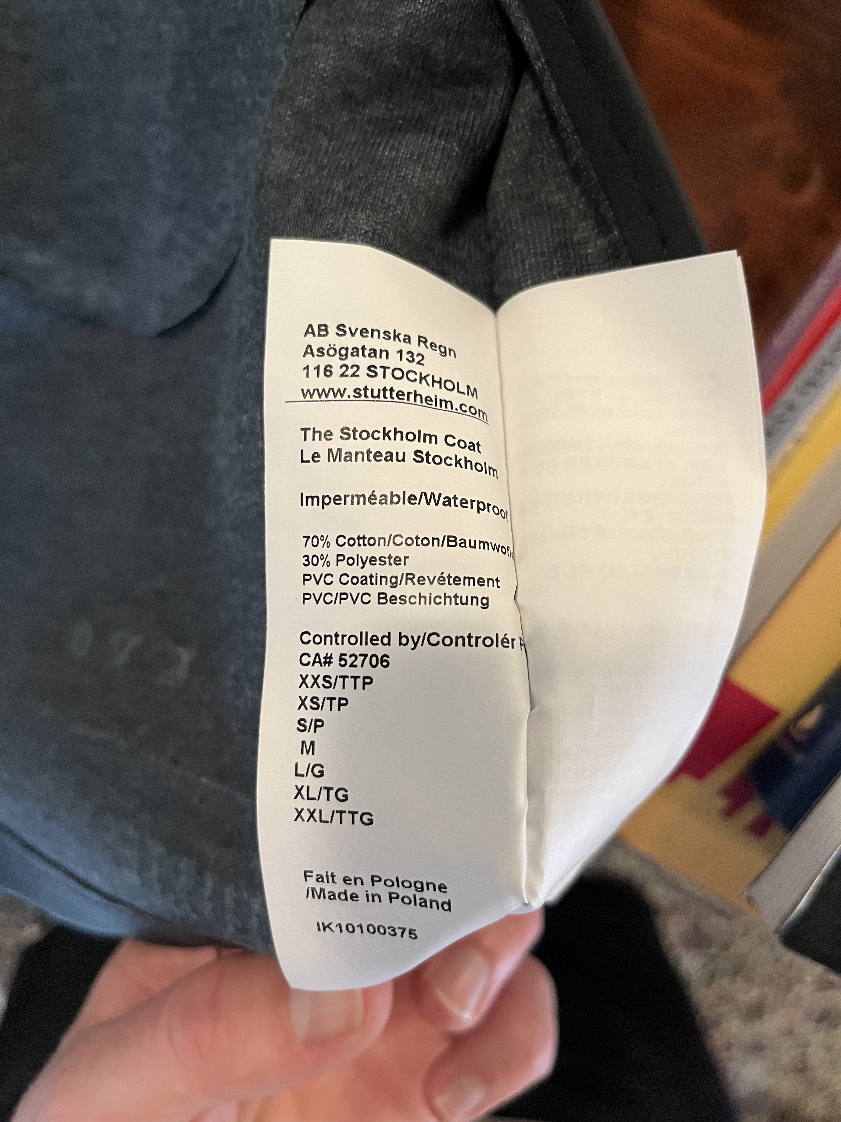 Stutterheim The Stockholm Coat Size US M / EU 48-50 / 2 - 5 Thumbnail