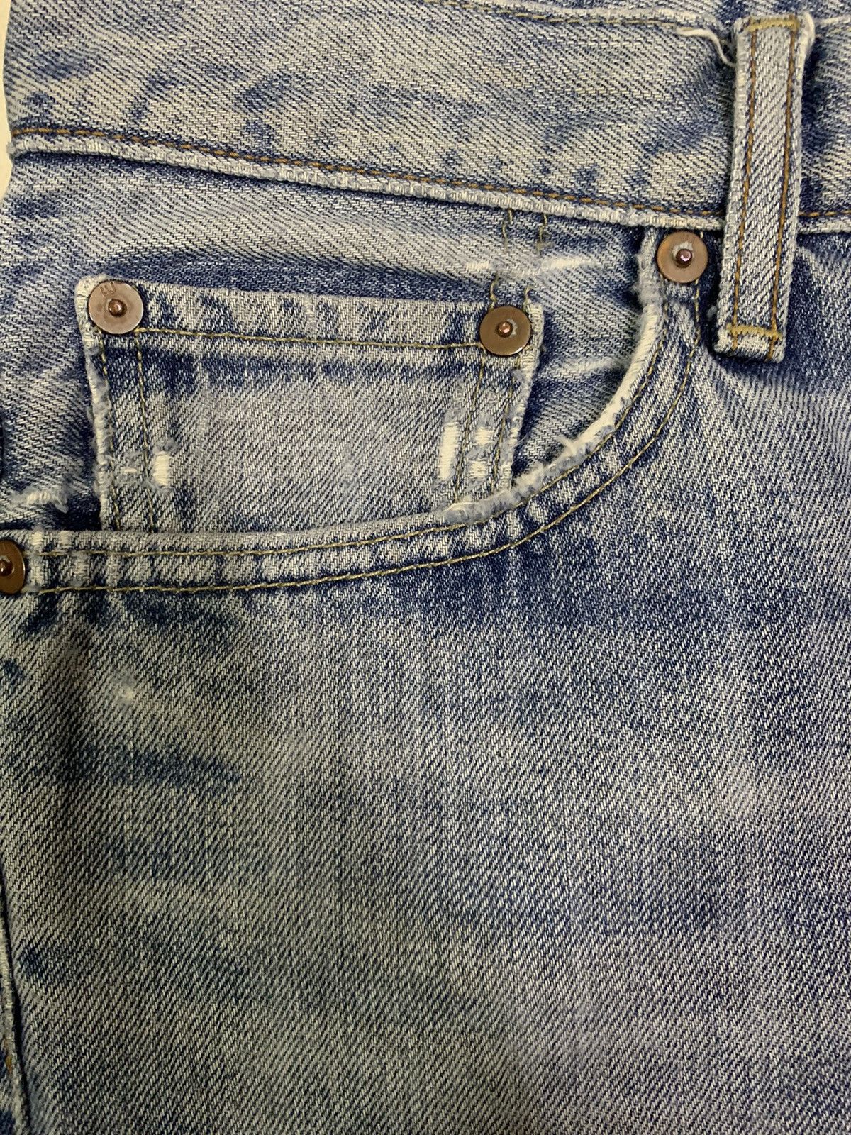 Undercover × Uniqlo Vintage Uniqlo UJ S002 Dirty Blue Wash Distressed Jeans Size US 32 / EU 48 - 6 Thumbnail