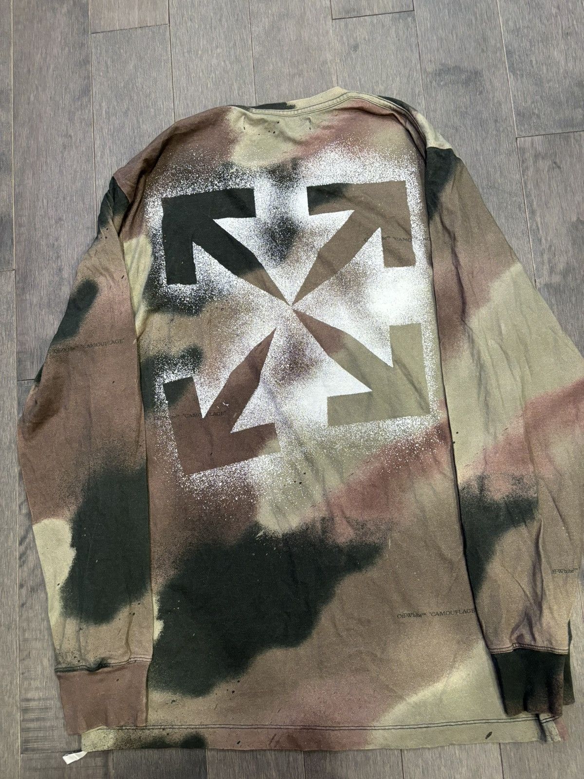 Off-White Bleached Camo newest Longsleeve