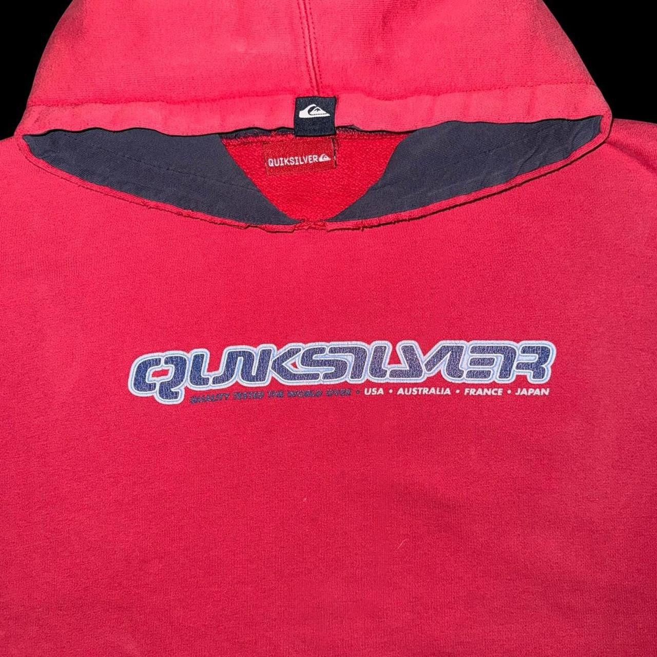 Quiksilver Vintage 90s Y2K Quiksilver Sleeve Spellout Surf Skate Hoodie Size US L / EU 52-54 / 3 - 4 Thumbnail